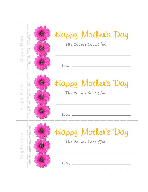 How To Make Mother s Day Printable Coupons