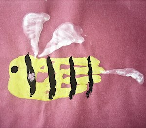 Make a Bumble Bee Handprint Painting