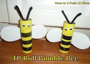 Make a Toilet Paper Roll Bumble Bee