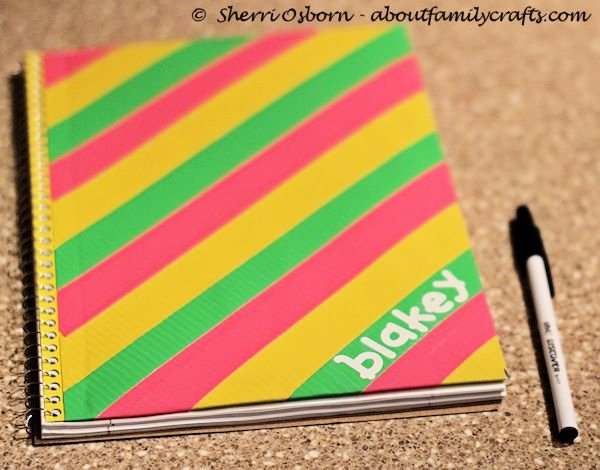 Duct Tape Notebook Craft