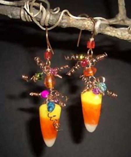 Candy Corn Earrings