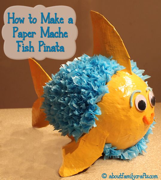 Colorful Bass Fish Piñata  DIY Paper Craft Decoration