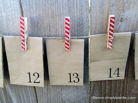  Paper Sack & Clothespin Advent Calendar