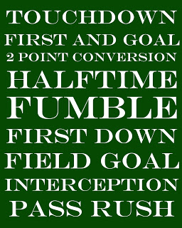 Football Subway Art Free Printable