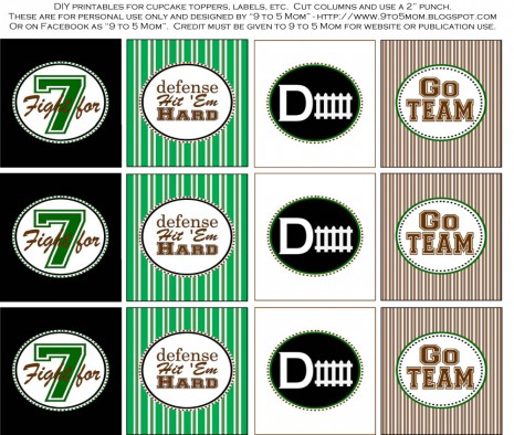 Football Tailgater Printables