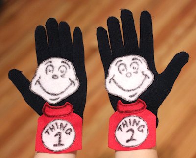 Thing 1 and Thing 2 Puppets