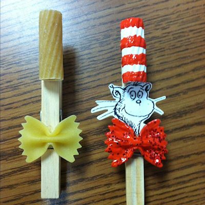 Cat-in-the-Hat Clothespin Craft