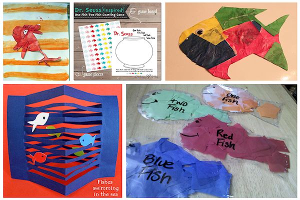 Red Fish, Blue Fish: A Dr. Seuss-Inspired Paper Craft - Only