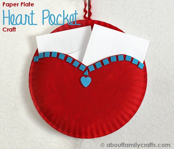 Paper Plate Heart Sewing Craft - I Heart Crafty Things