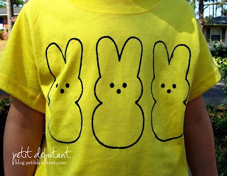 Bunny Peeps Shirt Stencil