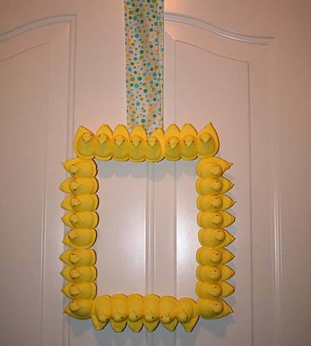 Square Peeps Wreath