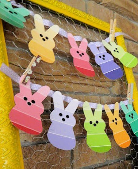 Paint Chip Bunny Garland