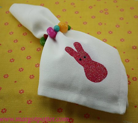 Peeps Stenciled Napkins