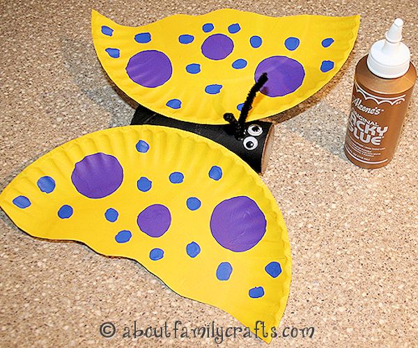 paper plate butterfly crafts