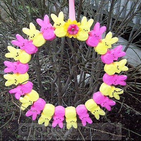 Peeps Bunny Wreath