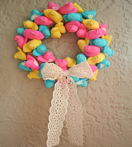 Peeps Chick Wreath