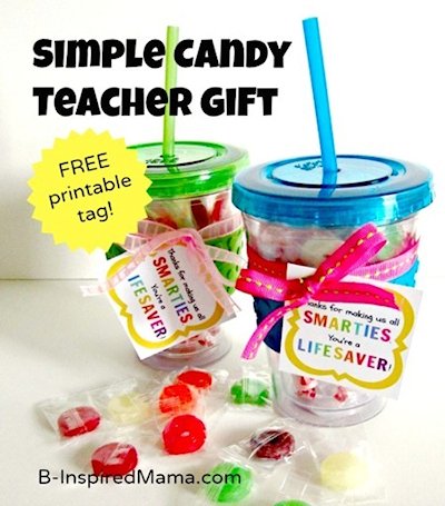 6 Simple Candy Teacher Gift