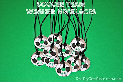 Soccer Washer Necklace