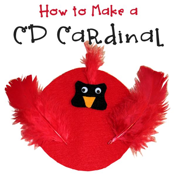 How to Make a Cardinal Using an Old CD 