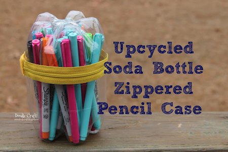 Upcycled Soda Bottle Pencil Case