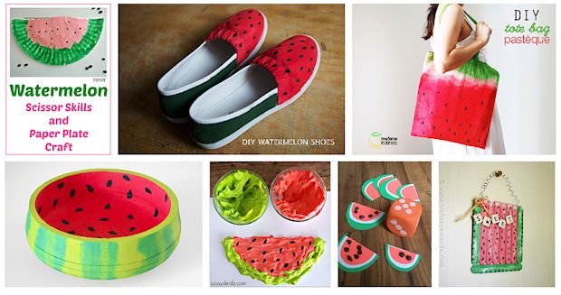 Puffy Paint Watermelon Craft for Kids - Crafty Morning