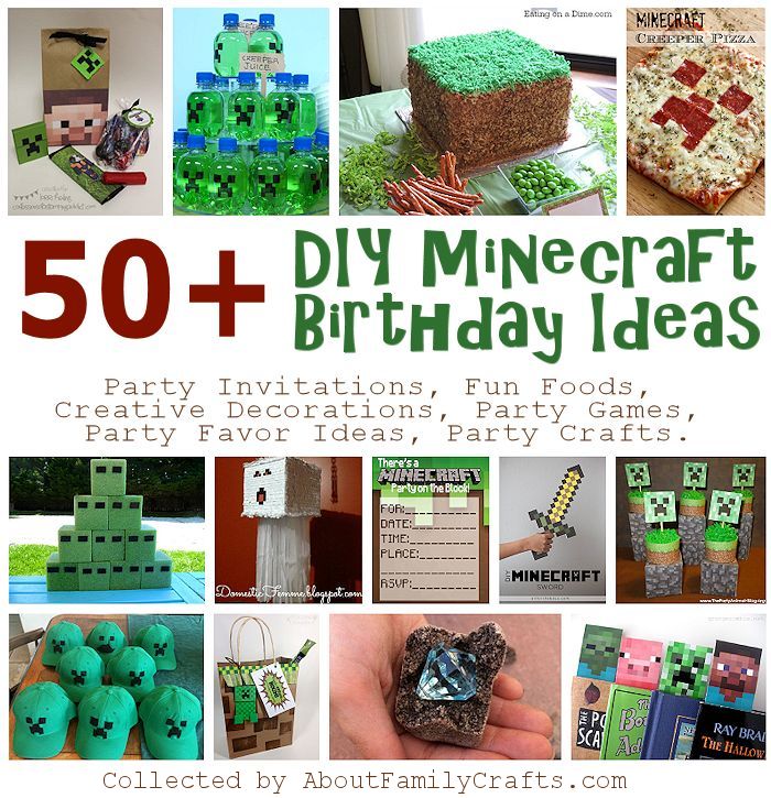 Minecraft Birthday Cake Topper Template Printable DIY