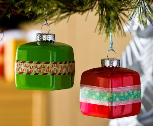 Easy Painted Washi Tape Ornaments