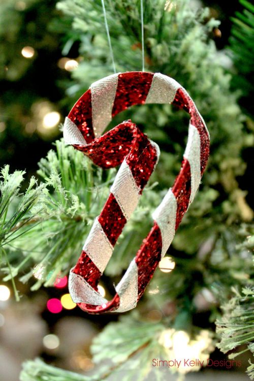 Glitter Candy Cane Ornament