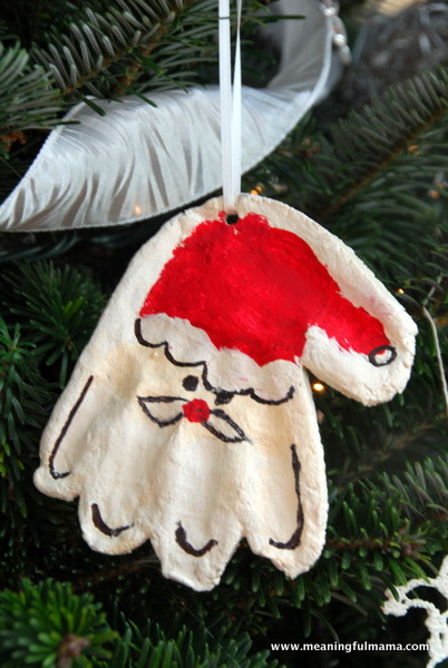 Salt Dough Santa Hand Print