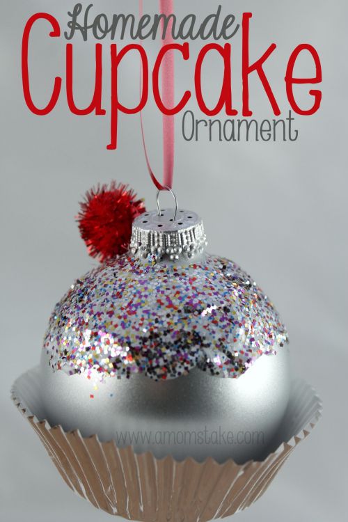 homemade cupcake ornament