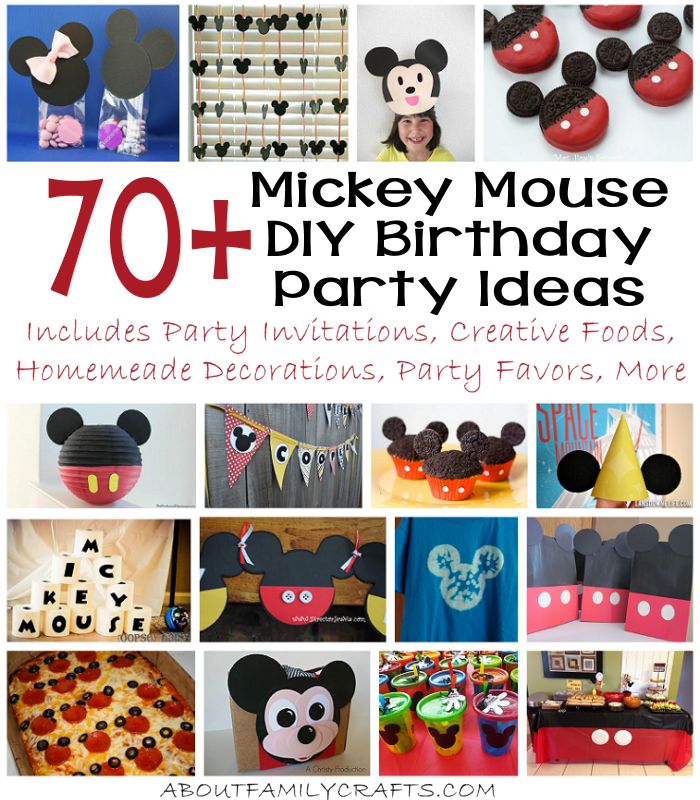 70+ Mickey Mouse DIY Birthday Party Ideas – About Family Crafts