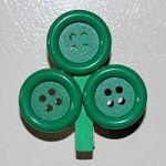 Cute as a Button Shamrock Magnet 150