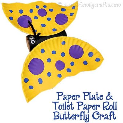 Paper Plate and Toilet Paper Roll Butterfly