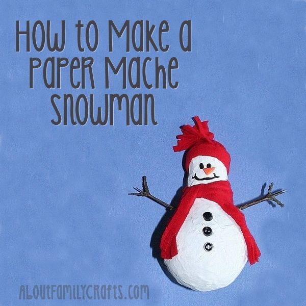 Paper Mache Clay Snowman