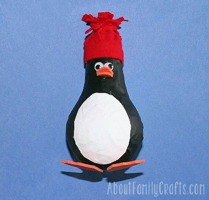 Paper Mache Penguin craft