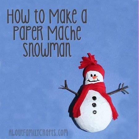 Paper Mache Snowman craft