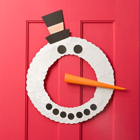 Snowman Door Wreath