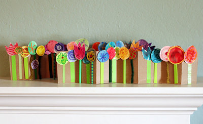  Accordion Folded Spring Flower Collage