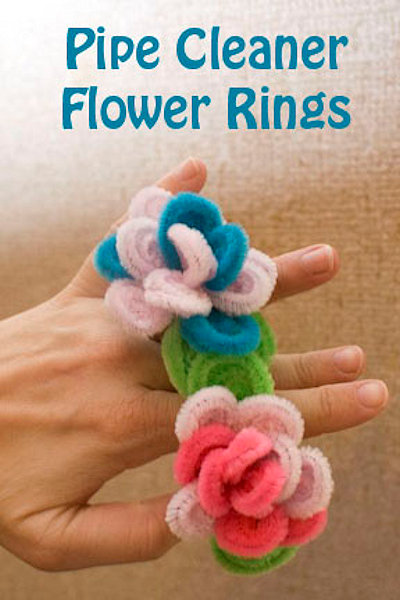 Pipe Cleaner Flower Rings