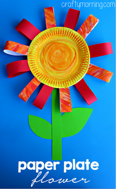 Paper Plate Flower Craft for Kids