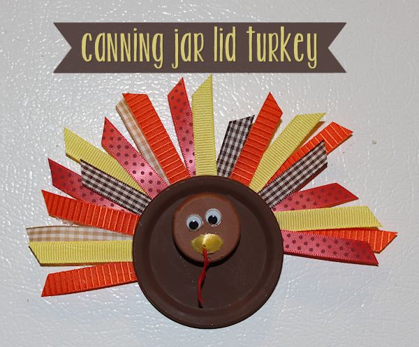 Canning Jar Lid Turkey Craft