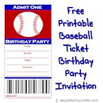 printable baseball ticket invitation 150