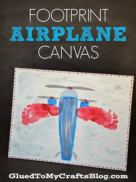 Footprint Airplane Canvas