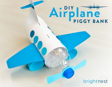 DIY Airplane Piggy Bank