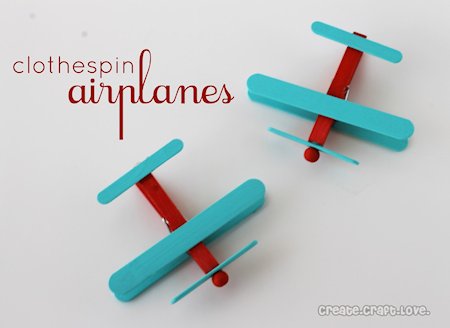 Clothes Pin Airplane