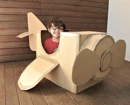 Cardboard Box Plane