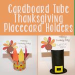Cardboard Tube Thanksgiving Placecard Holders 150