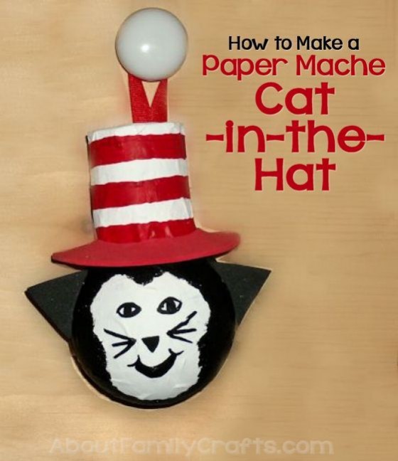 Paper Mache Cat in the Hat – About Family Crafts