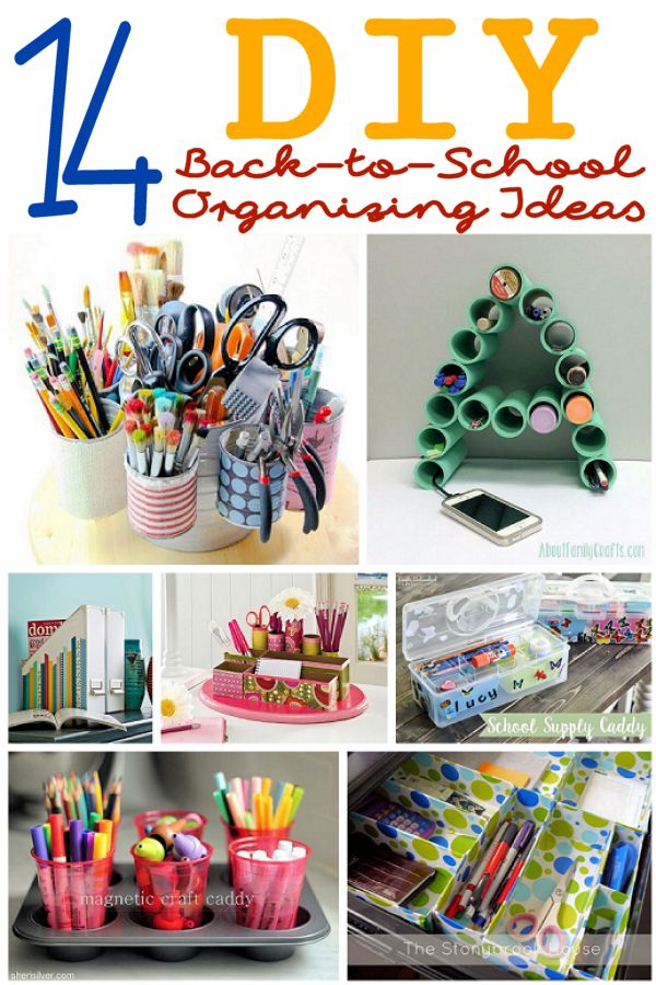 14 Diy Organizing Ideas For Back To School About Family Crafts - Diy Ideas For School